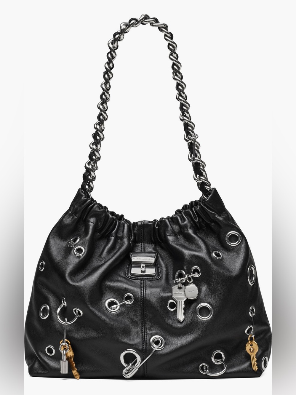 NWT Marc Jacobs The Grommet Charm Cristina Leather Tote - Picture 2 of 15